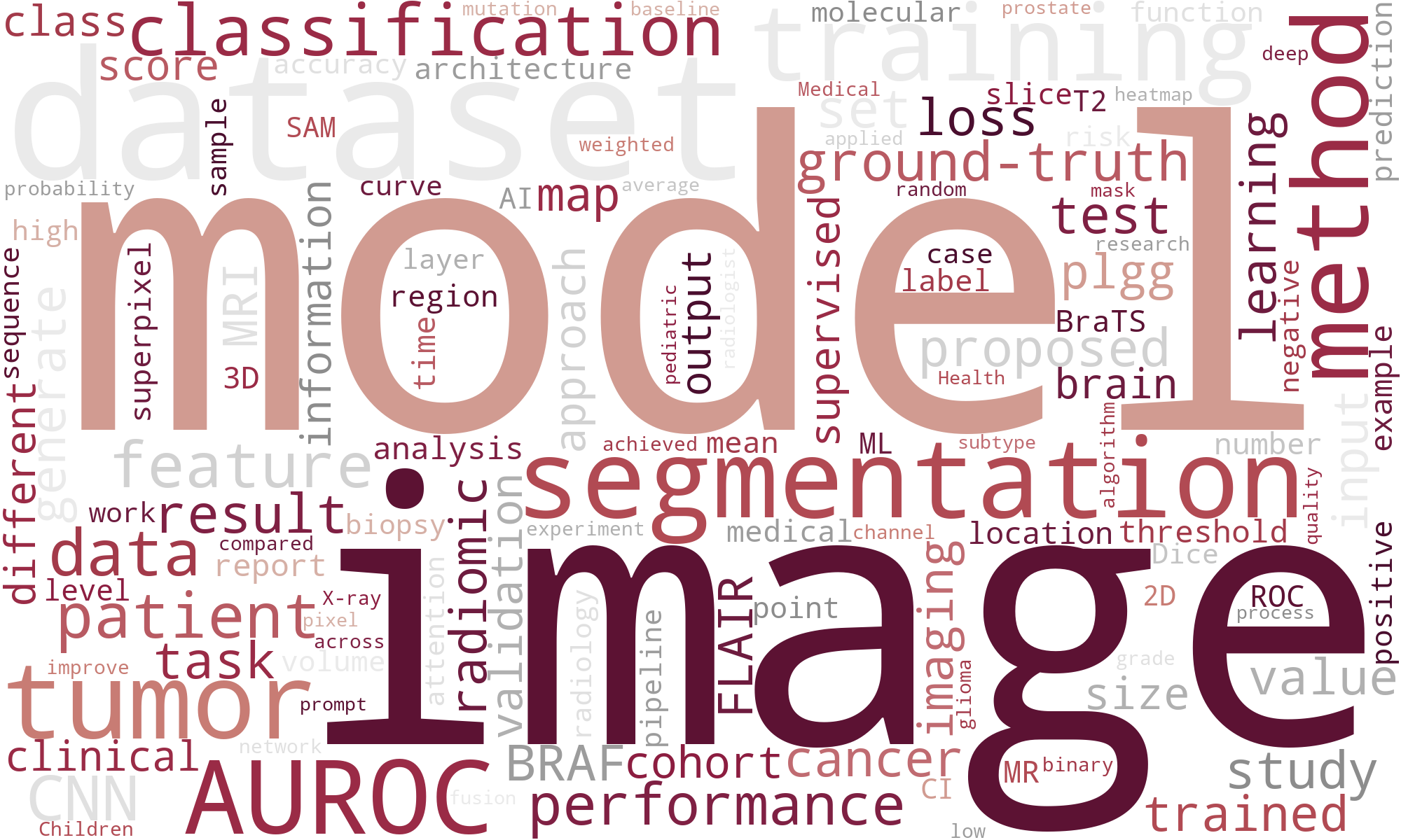 Word cloud from published papers